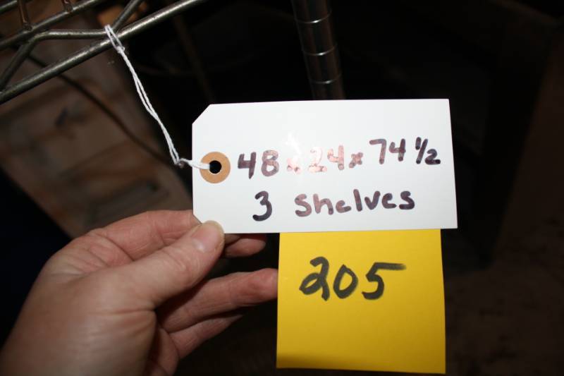 lot 205 image: Chrome Shelving