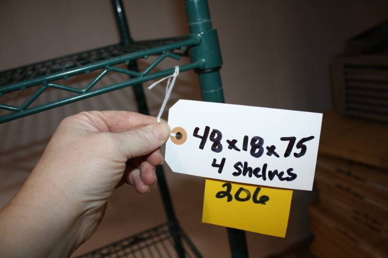 lot 206 image: Epoxy Coated Shelving