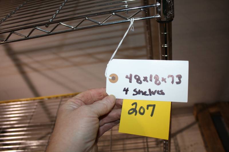 lot 207 image: Chrome Shelving