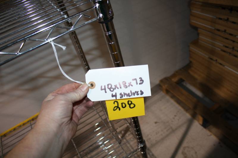 lot 208 image: Chrome Shelving