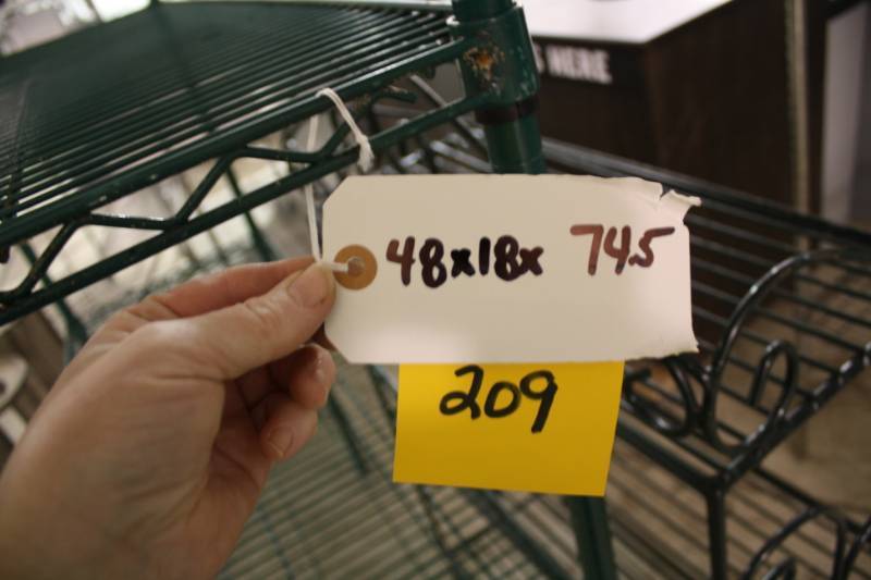lot 209 image: Epoxy Coated Shelving