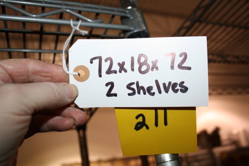 lot 211 image: Chrome Shelving