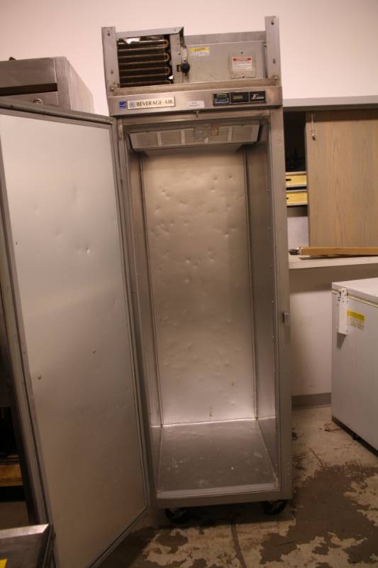 lot 13 image: Beverage-Air E SeriesBeverage Air, Mod #EF24-1AS, single door commercial freezer, NSF, SN 5427235, 115 volts, 11.0 amps, caser mounted,Not able to Test