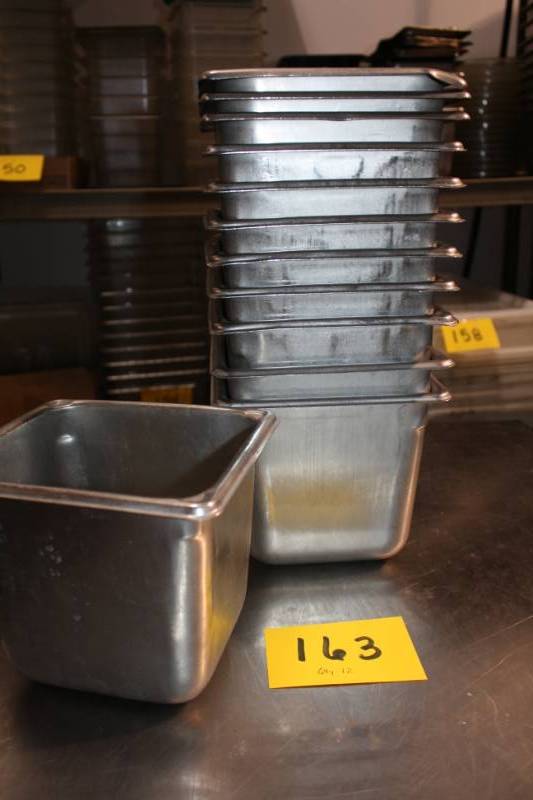 lot 163 image: Stainless Containers16th 6 Deep