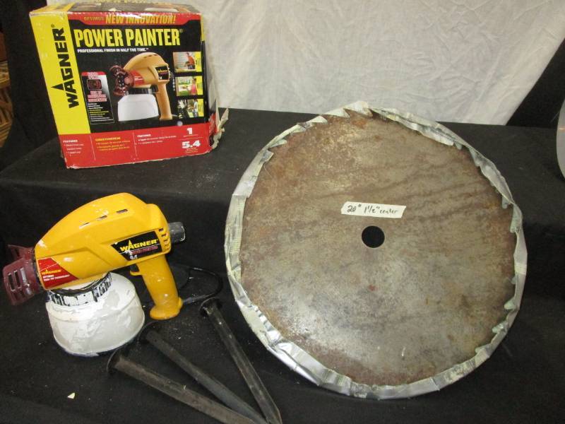 lot 37 image: Wagner Paint Sprayer and 20 Saw Blade w 1.5 center