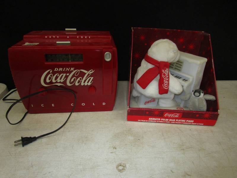 lot 78 image: Coke Radio with Tape deck and Coke Figure plays music