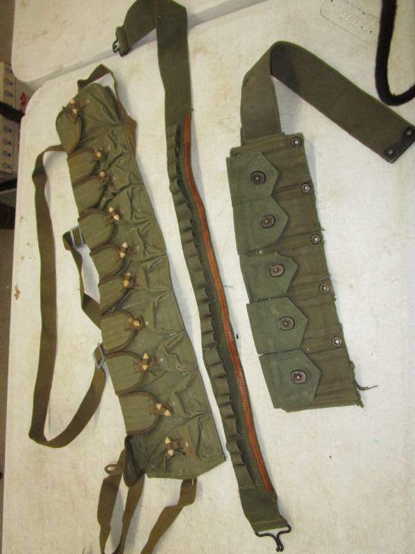 lot 118 image: Three Military Ammo Belts