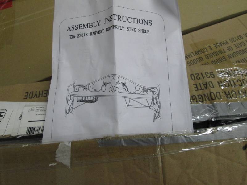 lot 17 image: Harvest Butterfly Sink Shelf open b...
