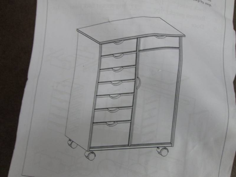 lot 41 image: Double Side Roll Cart open box Reta...