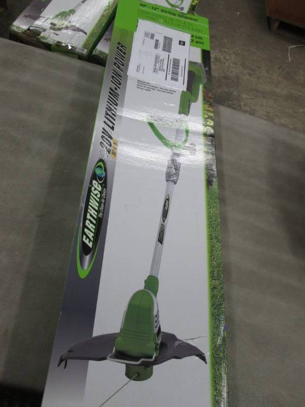 lot 59 image: Cordless String Trimmer open box, u...