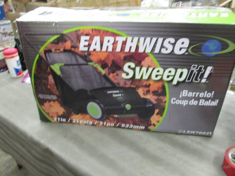lot 64 image: 21 Lawn Sweeper open box Retail $9...