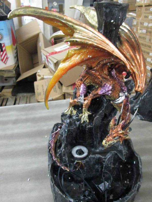 lot 94 image: Dragon Fountain Table open box, no ...