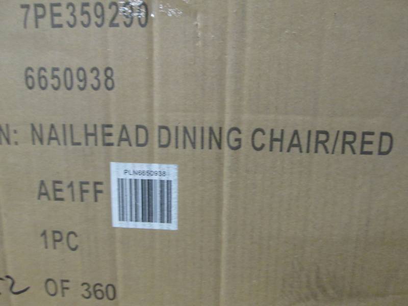 lot 102 image: Nailhead Dining Chair open box Reta...