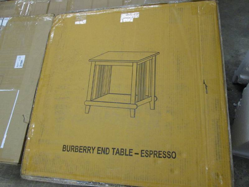 lot 107 image: Burberry End Table open box Retail ...