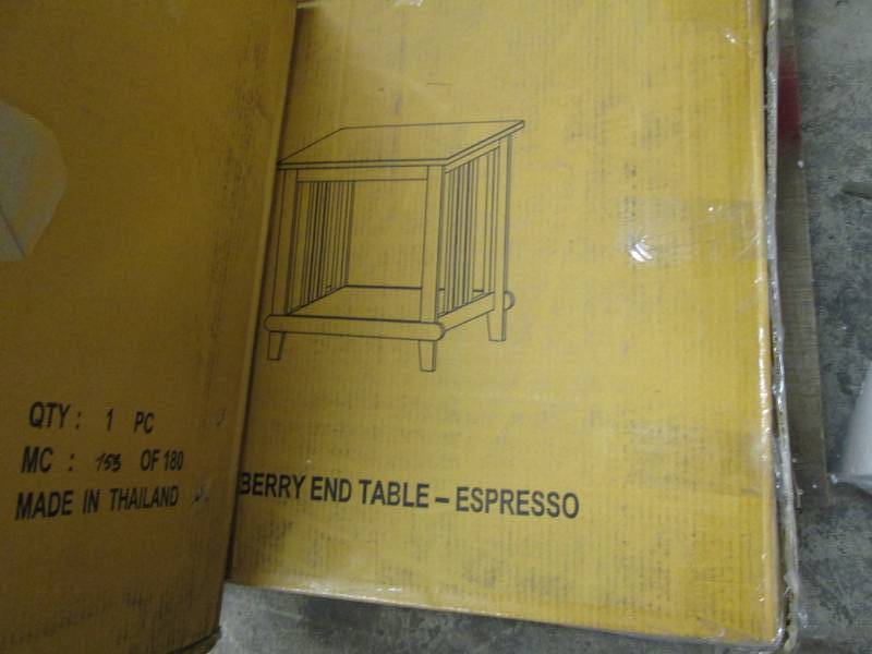 lot 108 image: Burberry End Table open box Retail ...