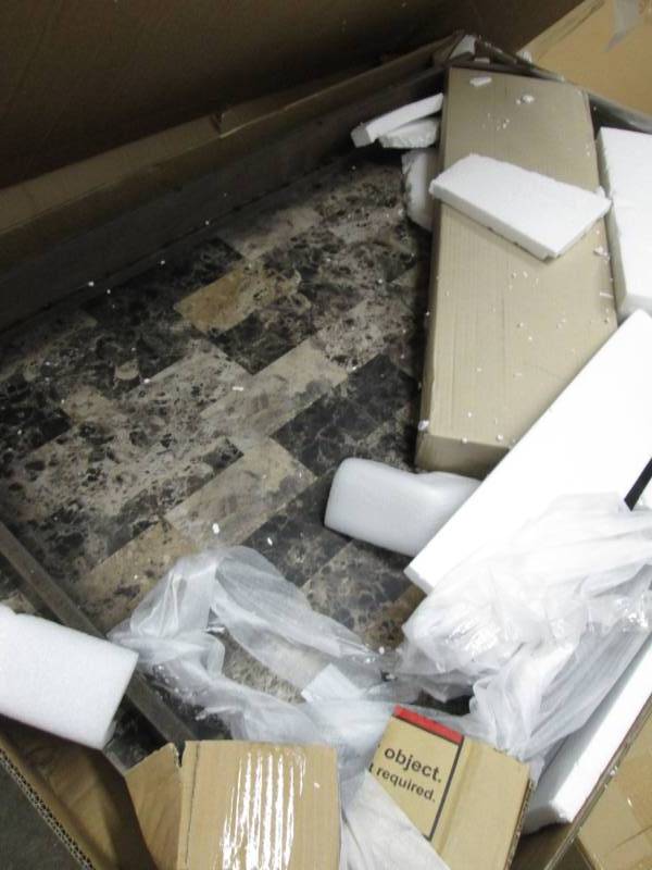 lot 144 image: Faux-Marble Dining Table open box R...