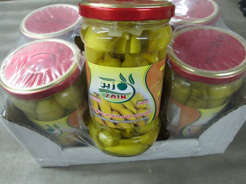 lot 172 image: Case of Zain 6 Jars Whole Green Pep...