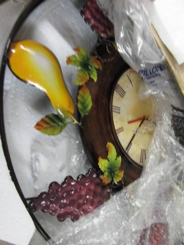 lot 219 image: Fruit Clock open box, untested, no ...