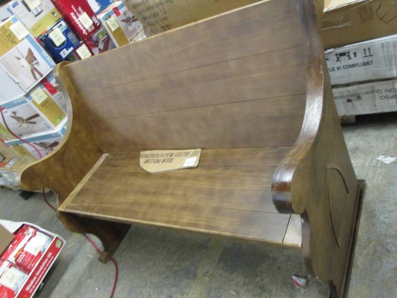 lot 223 image: Church Pew open box , some scuffs R...