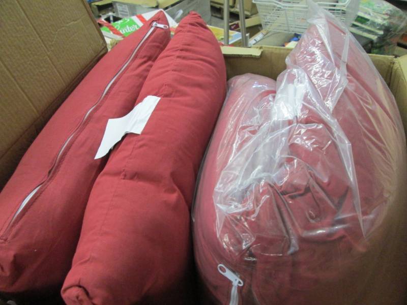 lot 239 image: Lounger Sofa Bed  with red Pillows ...