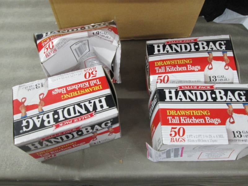 lot 256 image: 4 Boxes of 50 Drawstring Tall Kitch...