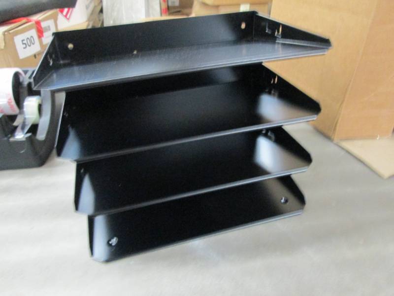lot 273 image: 4 Tier Black Metal Organizer...