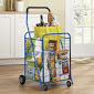 lot 6 image: Colored Folding Shopping Cart open ...