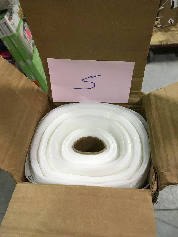 lot 5 image: HUSKY 12 ft. x 100 ft. 6 mil Flame Retardant Plastic Sheeting not used