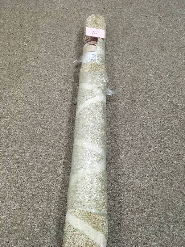 lot 16 image: Beige Diamond 5 ft. x 7 ft. Indoor Area Rug not used