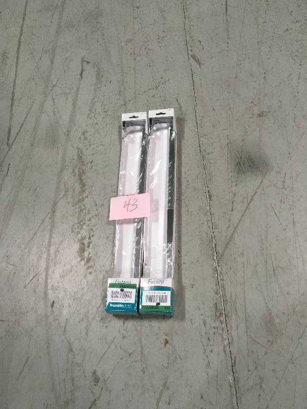 lot 43 image: LOT OF 2 Futura 24 in. Towel Bar in Chrome not used