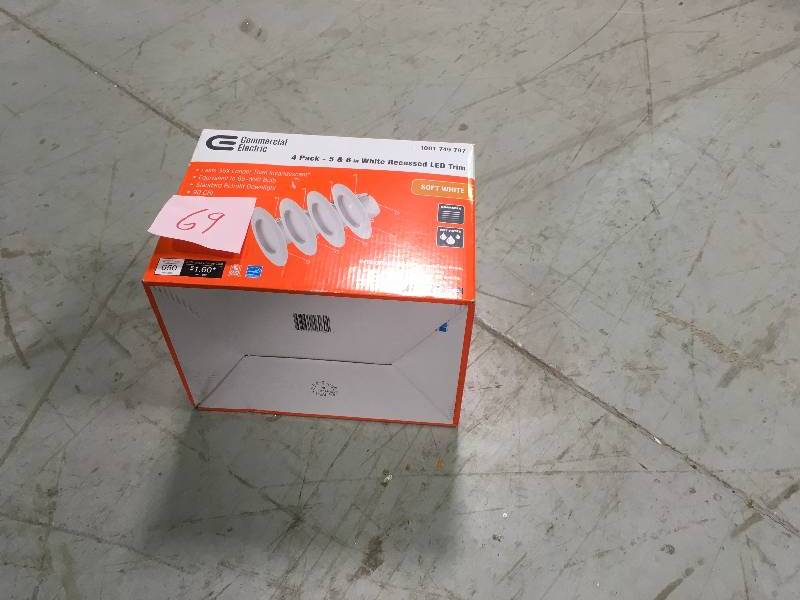 lot 69 image: 5 in. and 6 in. White Integrated LED Recessed Trim (4-Pack) not used