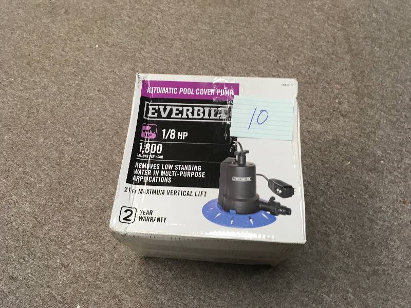lot 10 image: Everbilt 18 HP Pool Cover Pump in working conditions