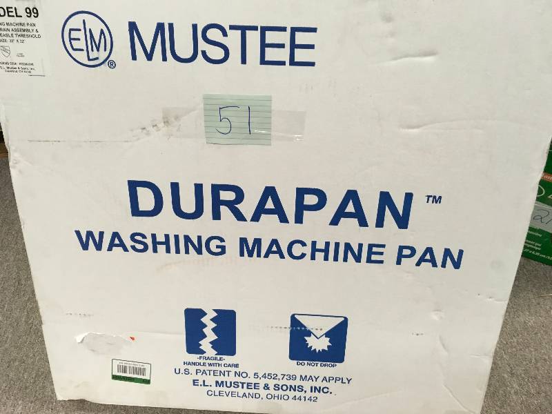 lot 51 image: Durapan 30 in. x 32 in. Washer Pan not used