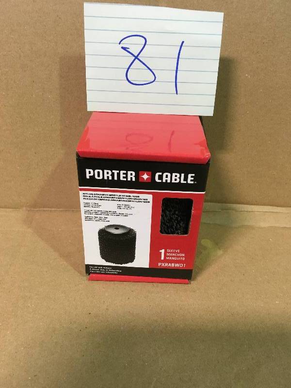 lot 81 image: Porter Cable PXRABW01 Restorer Nylon Abrasive Bristle Wheel not used
