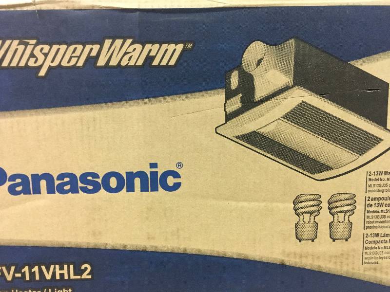 lot 87 image: WhisperWarm 110 CFM Ceiling Exhaust Bath Fan with Light and Heater not used