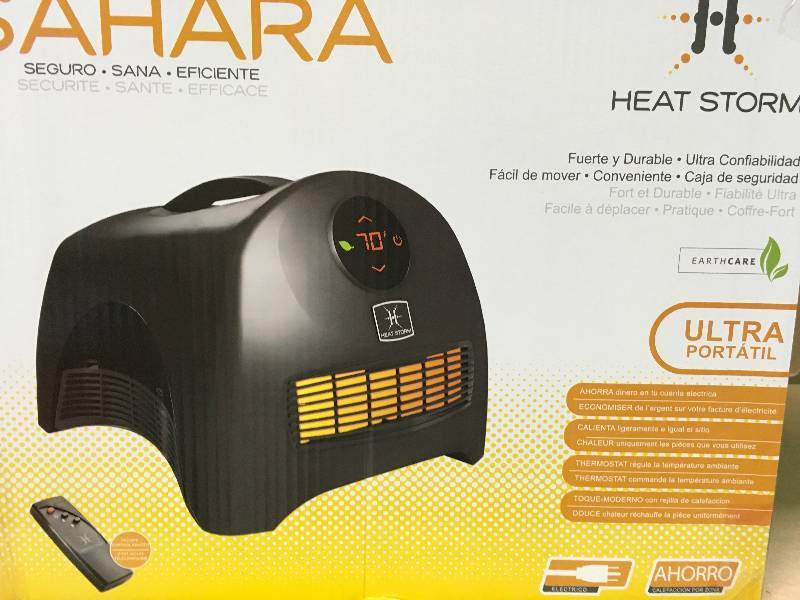 lot 93 image: Heat Storm Sahara HS-1500-ISA Portable Infrared Heater not used