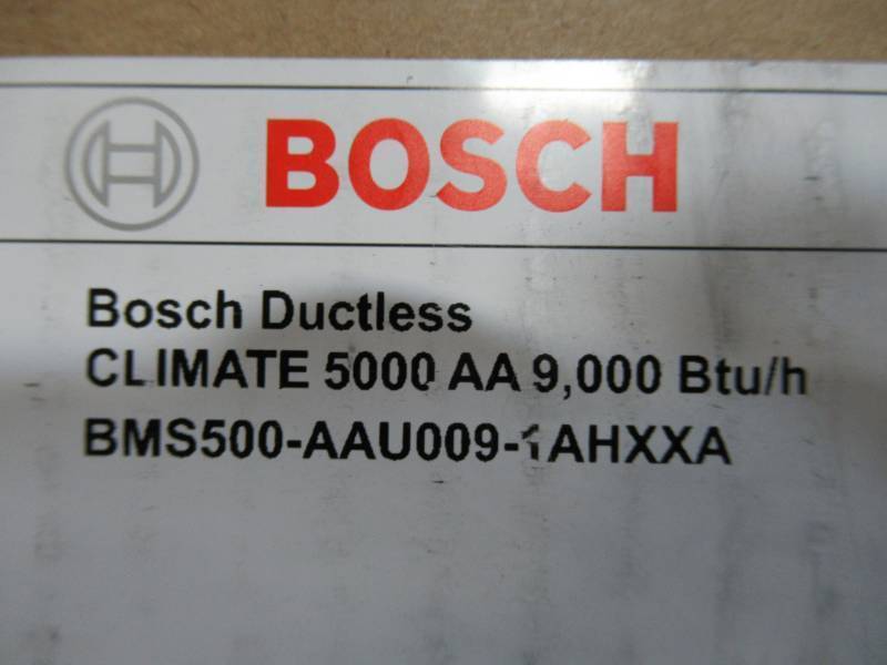 lot 100 image: BOSCH DUCTLESS CLIMATE 5000 AA 9000 BTU, REGISTER