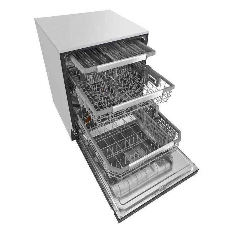 lot 33 image: LIKE NEW - LG QuadWash 44-Decibel Built-In Dishwasher (Fingerprint-Resistant Matte Black Stainless Steel) (Common 24-in Actual 23.75-in) ENERGY STAR LDP6797BM