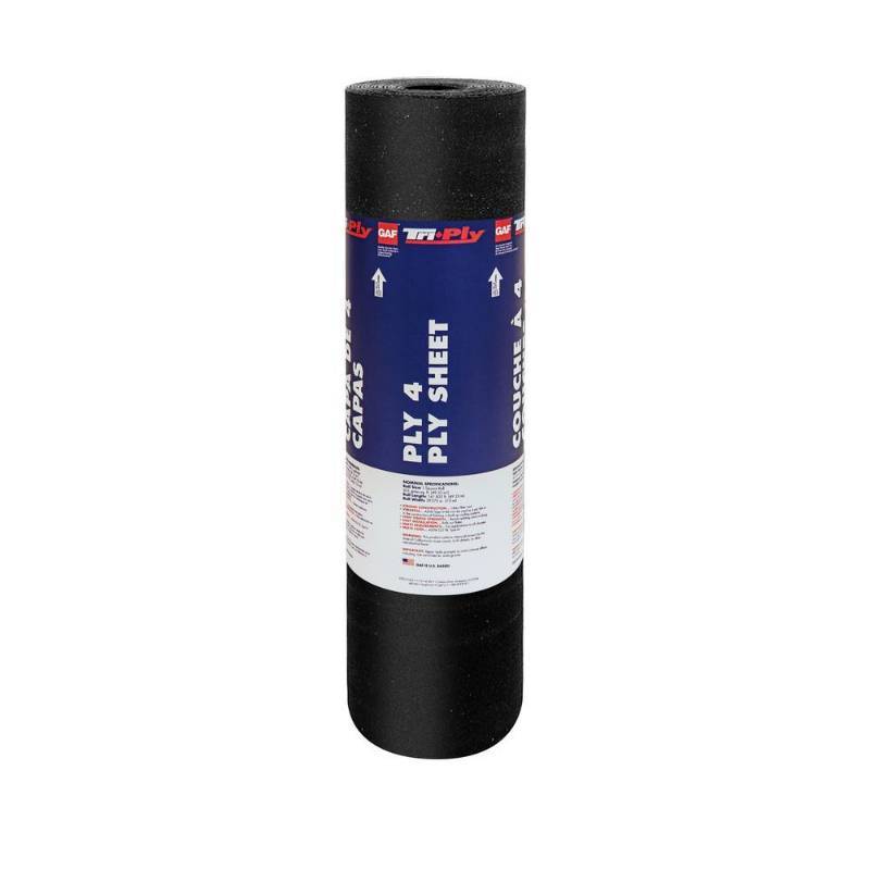 lot 17 image: GAF Tri-Ply Ply 4 3.28 ft. x 161.8 ft. (500 sq. ft.) Standard Interply Low Slope Roofing Roll For Built-Up Roofing Systems