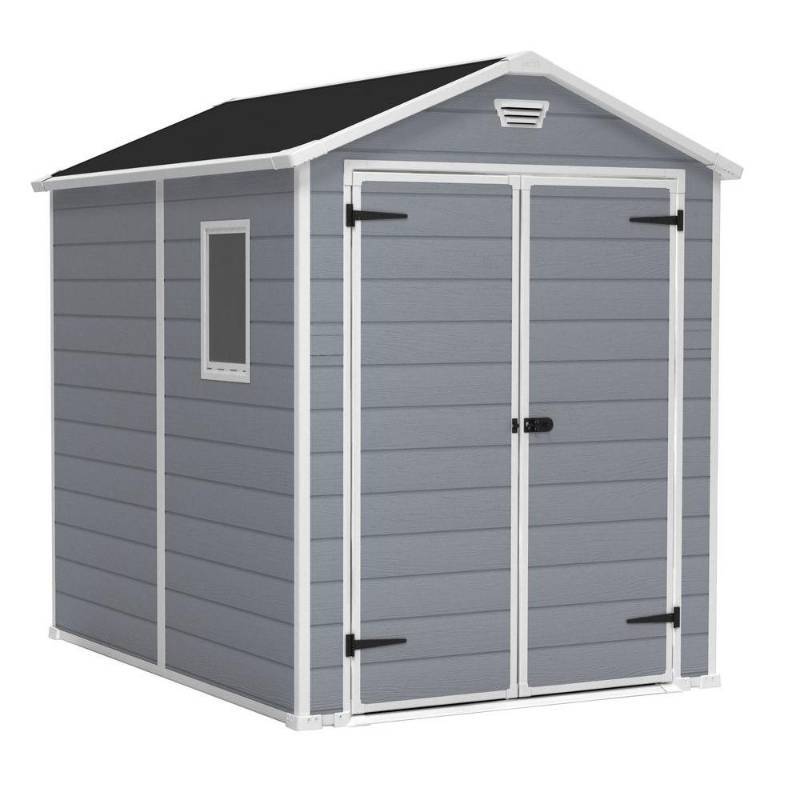 lot 21 image: Keter Manor 6 ft. x 8 ft. Outdoor Storage Shed, Model 213413