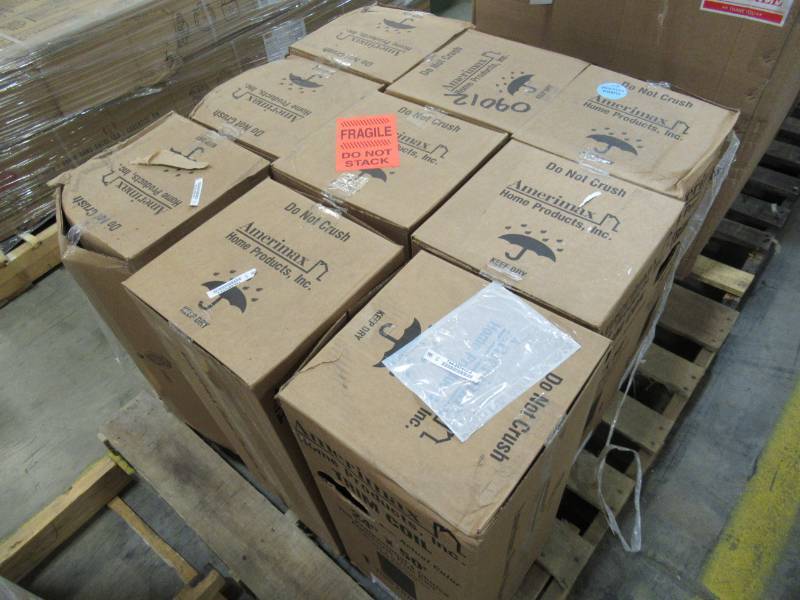 lot 80 image: Spectra Metals 24 in. x 50 ft. Pebblestone Clay Aluminum Trim Coil - White 9 rolls