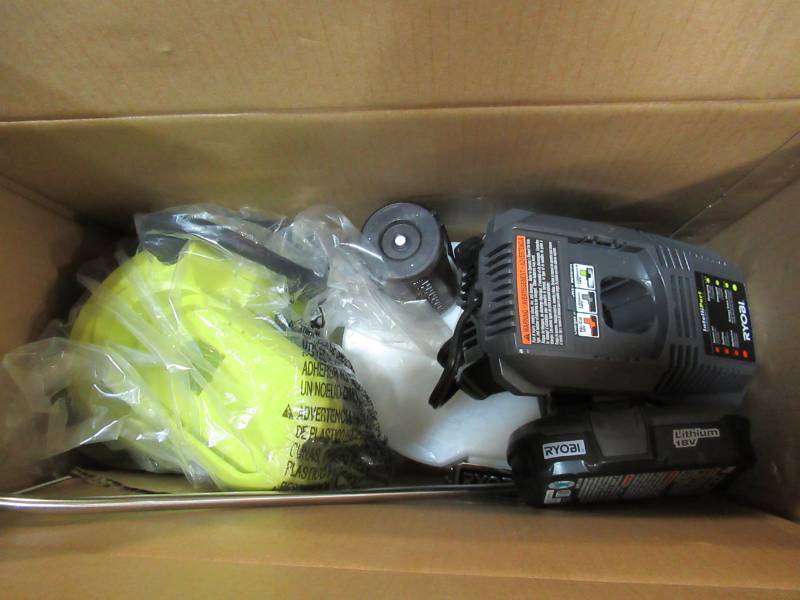 lot 107 image: Ryobi ONE 18-Volt Lithium-Ion Cordless Chemical Sprayer - 1.3 Ah Battery and Charger Included