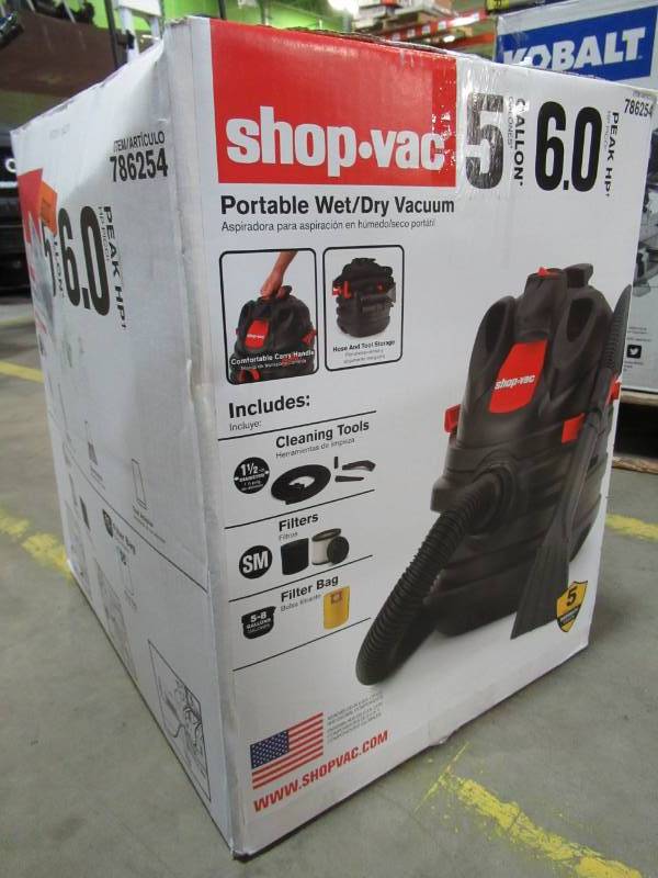 lot 111 image: Shop-Vac 5-Gallon 6-Peak-HP Shop Vacuum 5872911