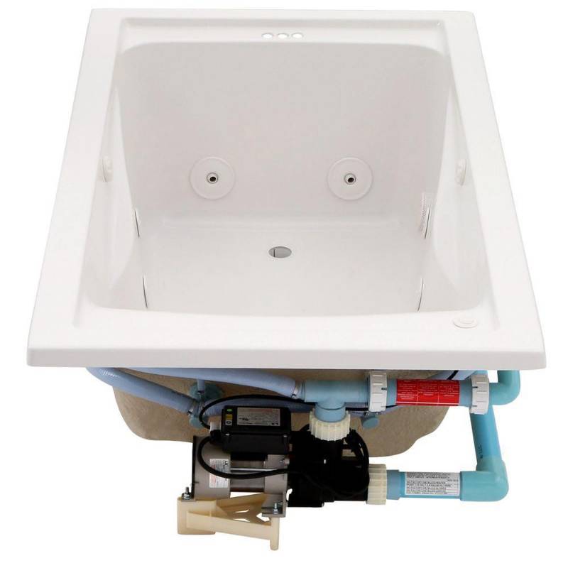lot 61 image: American Standard EverClean 5 ft. x 36 in. Reversible Drain Whirlpool Tub in White