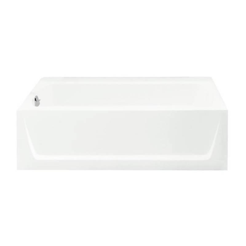 lot 62 image: Sterling Ensemble 60-in White with Left-Hand Drain - Small Crack of lip in Middle.