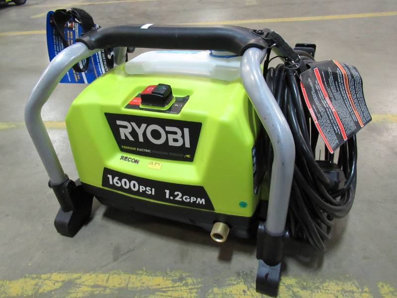 lot 168 image: NEW Ryobi 1,600-PSI 1.2-GPM Electric Pressure Washer, Model RY141600