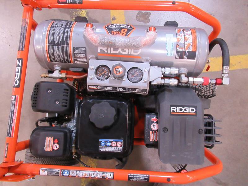 Ridgid Zero Gravity 8 Gal. Gas Power Air Compressor, Model GP80150RTB