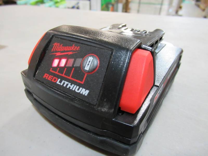 lot 133 image: Milwaukee M18 18-Volt Lithium-Ion Compact Rechargeable Battery, Model 48-11-1815