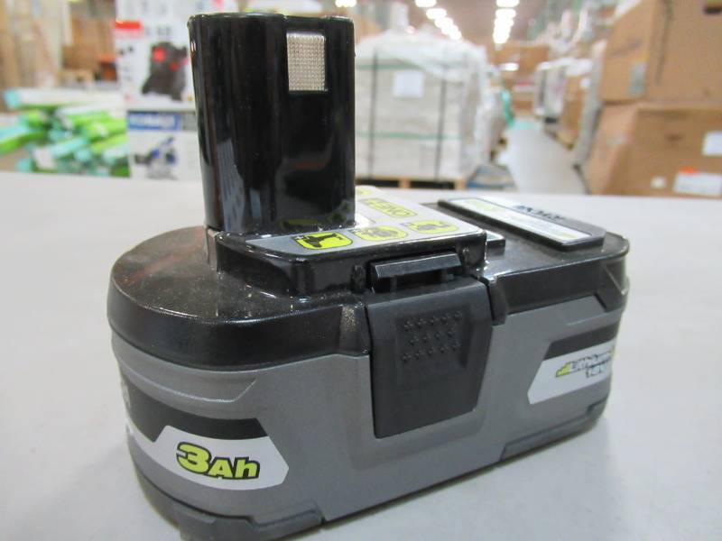 lot 135 image: Ryobi 18-Volt ONE Lithium-Ion LITHIUM HP 3.0 Ah High Capacity Battery, Model P191