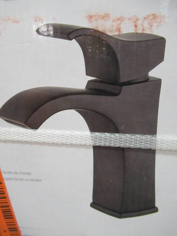 lot 145 image: Pfister Venturi 4 in. Centerset Single-Handle Bathroom Faucet in Matte Black LF-042-VNBB